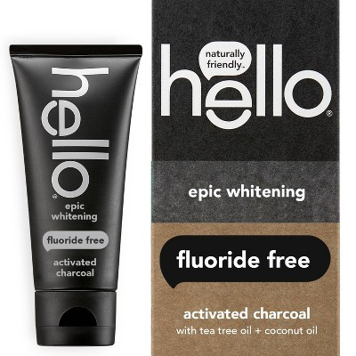 hello Charcoal Fluoride-Free Whitening Toothpaste - Fresh Mint - 4oz | Target