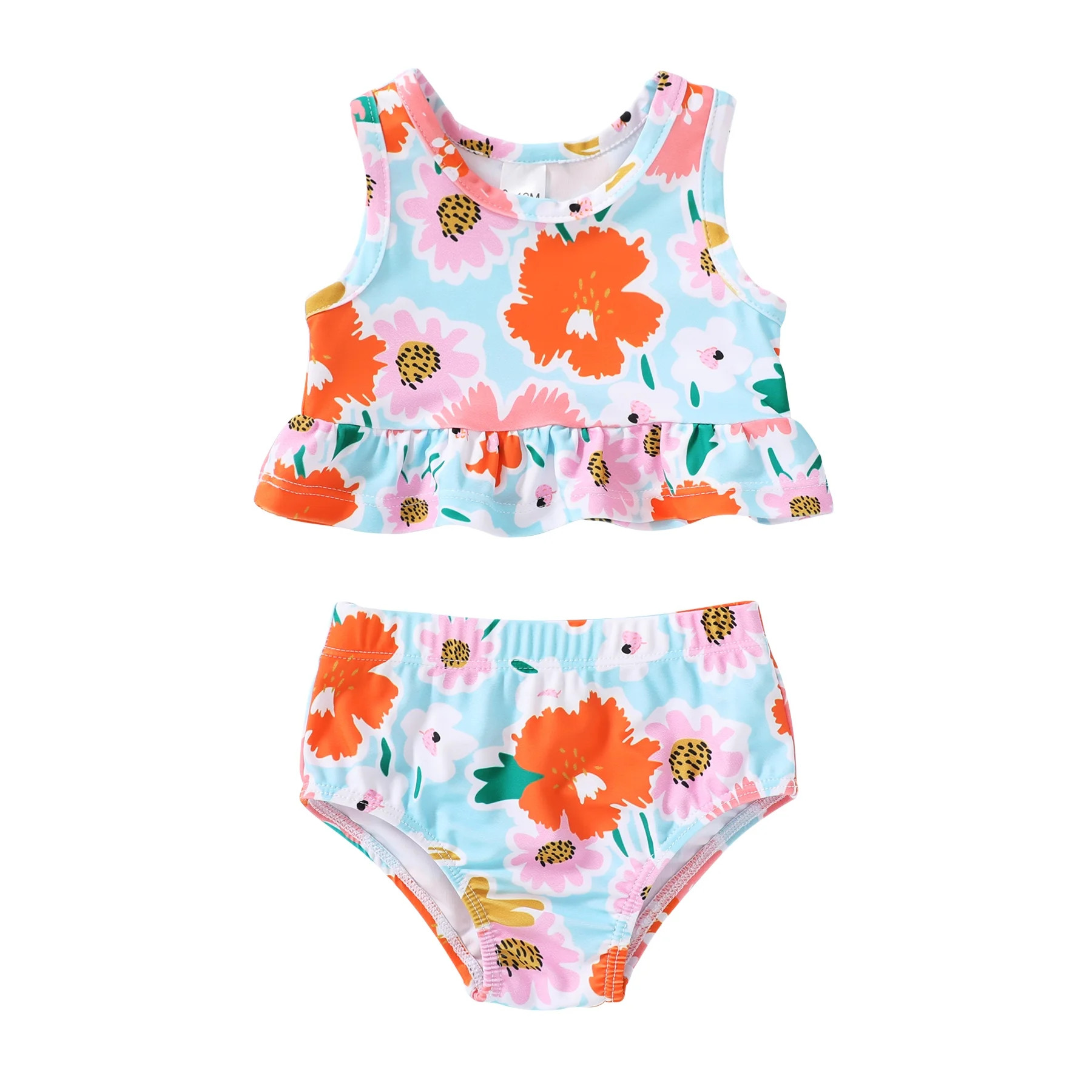 Younger Tree Toddler Baby Girls Summer Swimsuit Cute Sleeveless Swimwear Two-Piece Suit Beach Bik... | Walmart (US)