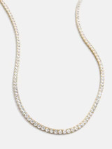 Bennett 18K Gold Adjustable Tennis Necklace | BaubleBar (US)