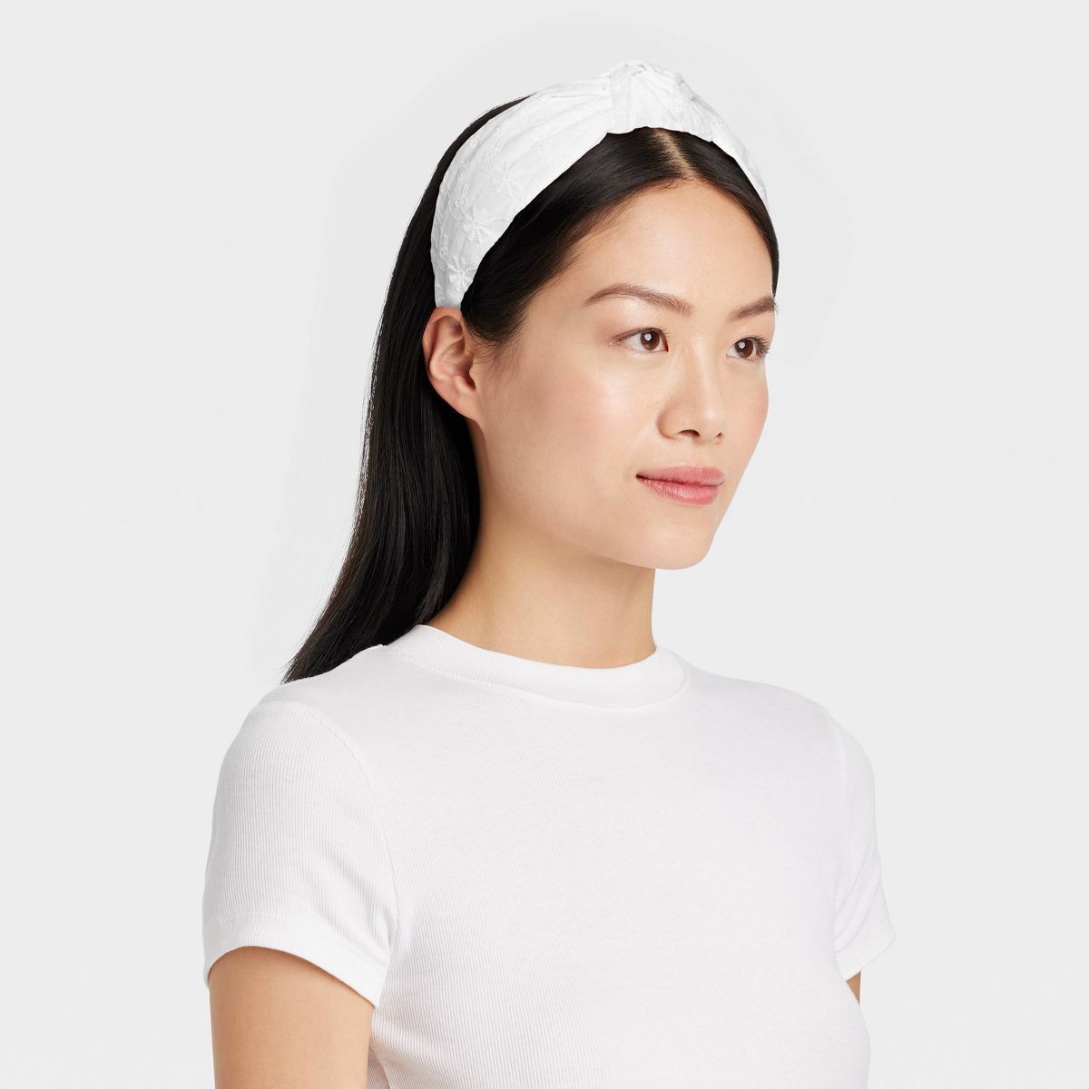 Eyelet Top Knot Headband - Universal Thread™ White | Target