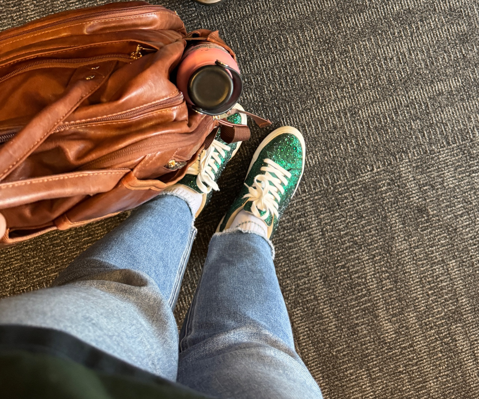 Travel day essentials. This new backpack I found on Amazon was perfect for a full day of flights! It held my laptop, kindle, power cords, snacks, bathroom bag, and a change of clothes with lots of room to spare. 