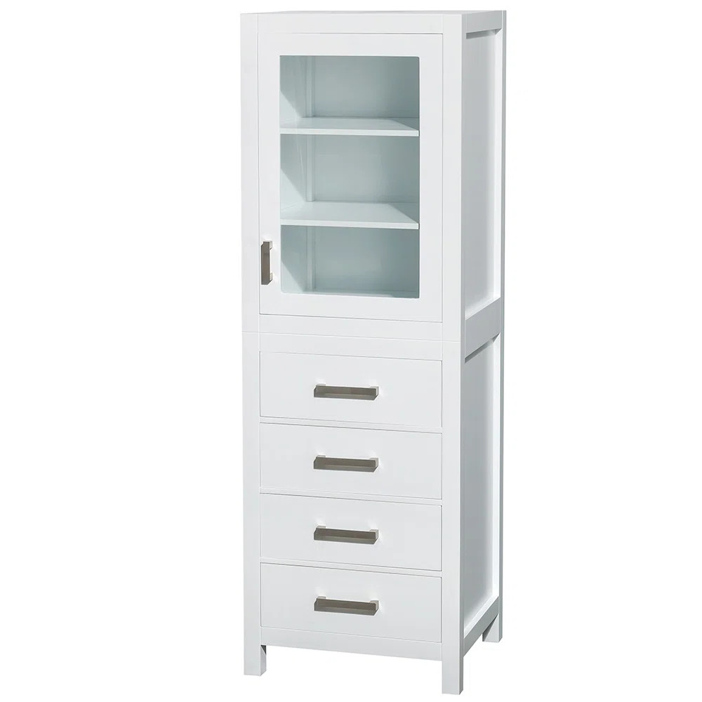 Sheffield Solid Wood Freestanding Linen Cabinet | Wayfair North America