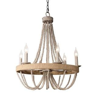 Parrot Uncle Chokio 6-Light Wood Bead Chandelier | The Home Depot