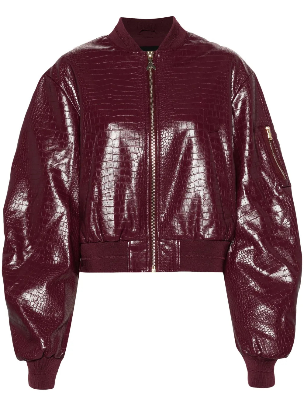 Patrizia Pepe Padded faux-leather Bomber Jacket | Red | FARFETCH AU | Farfetch Global