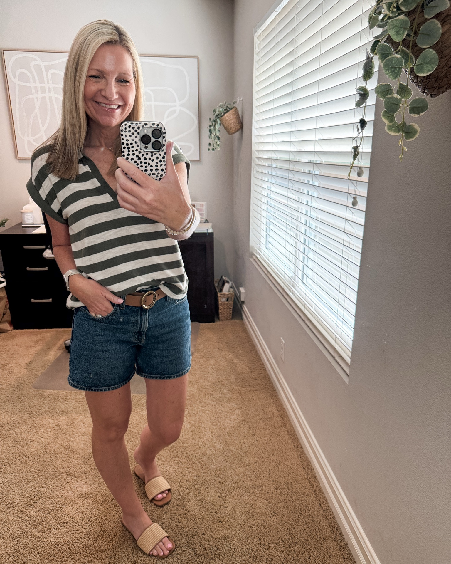 Friday and Saturday casual outfits in my favorite Abercrombie high rise Dad shorts. I actually own these in 3 washes since the length is perfect for me. 

My striped top is from Loft and my pink tank is Target and my denim shirt is Aerie.

#LTKootd #LTKOver40 #LTKSeasonal