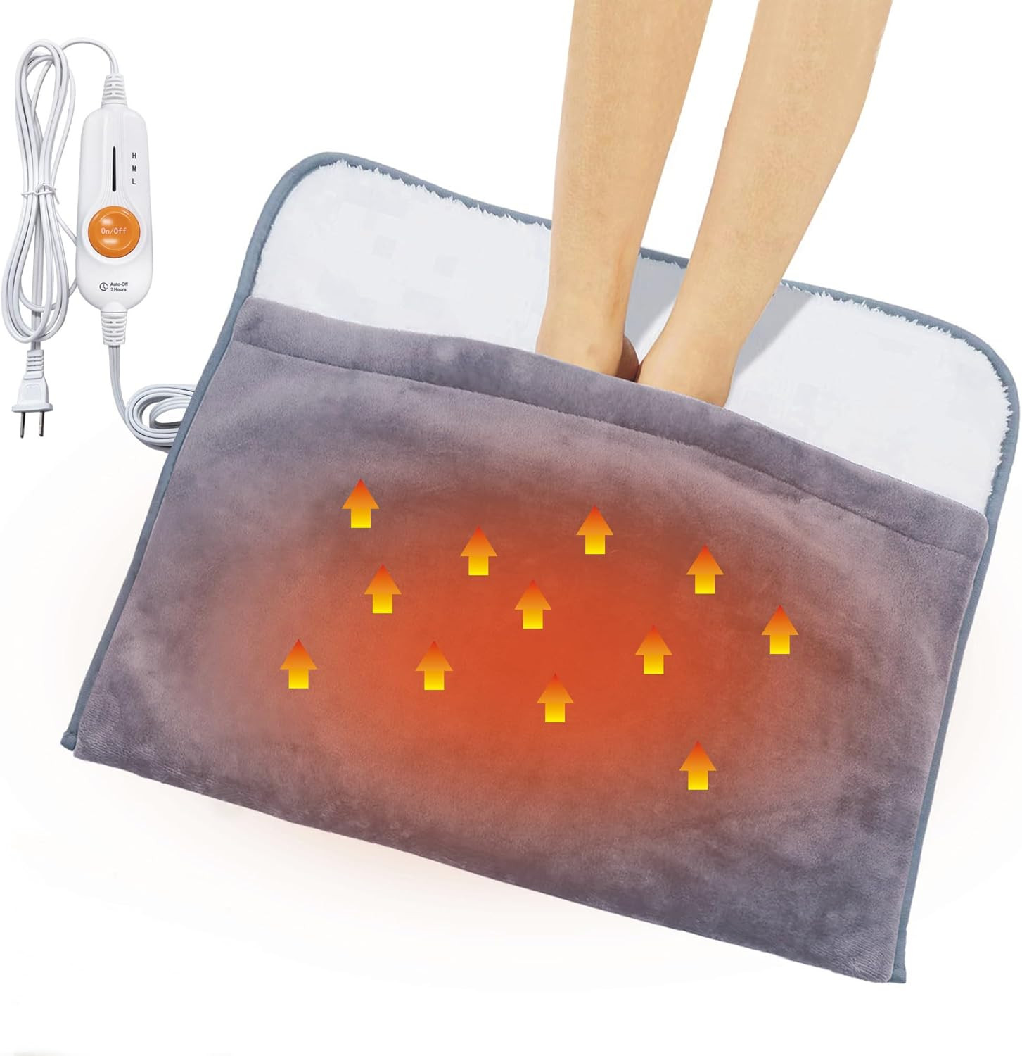 Amazon.com: Gintao Heated Electric Foot Warmers for feet,22"×20" Foot Heating Pad,Soft Flannel S... | Amazon (US)