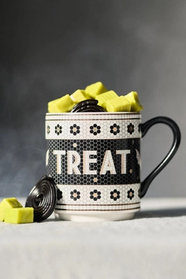 The Bistro Tile Stoneware Mug: Halloween Edition | Anthropologie (US)