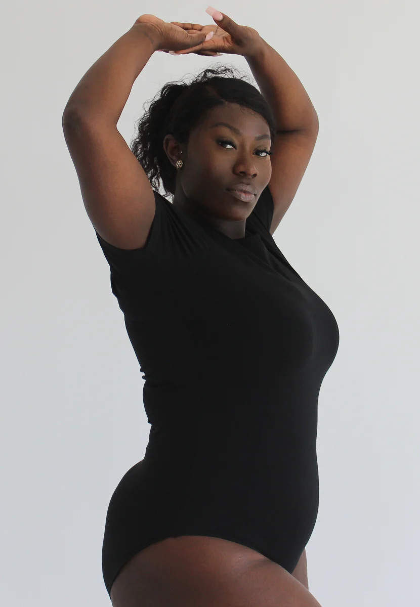Organic Cotton Short Sleeve High-Neck Bodysuit | Pantee | Pantee