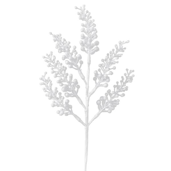 Metallic White Berries Pick, 12" | At Home