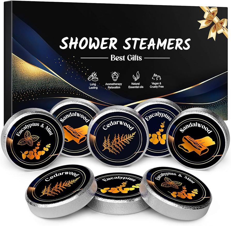 Shower Steamers Aromatherapy for Men, Linkax Boo Basket Stuffers for Him, Bath Bombs Self Care Re... | Amazon (US)