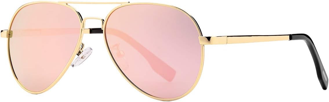 Gleyemor Polarized Aviator Sunglasses for Small Face Women and Men, 52MM Small Aviators 100% UV P... | Amazon (US)