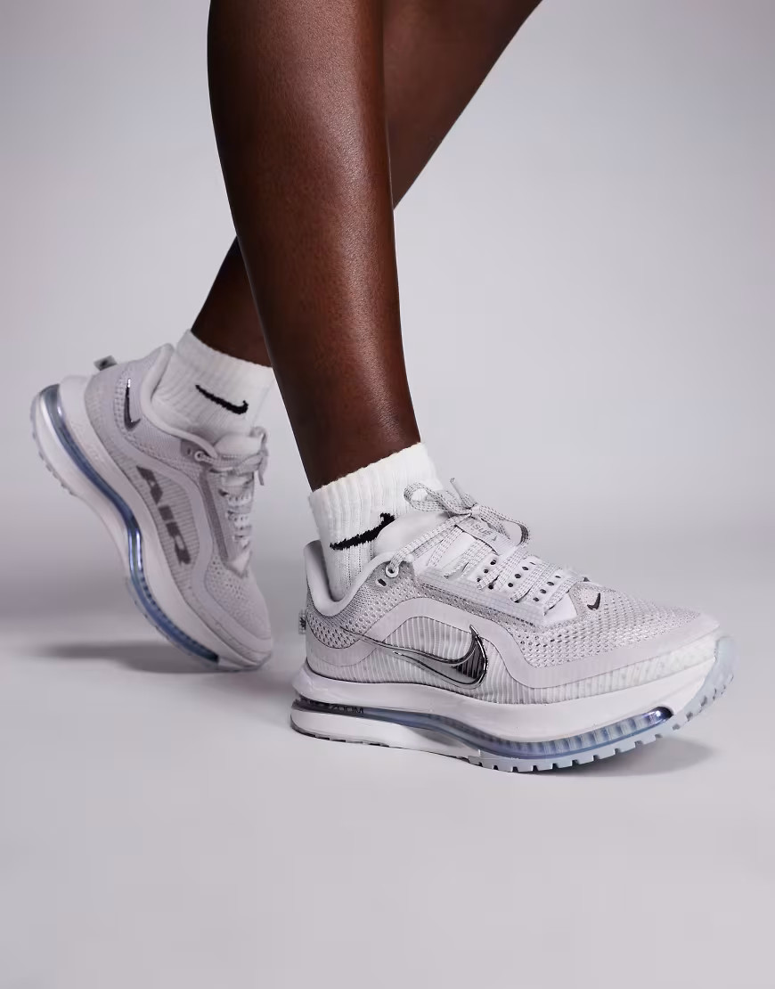 Nike Running Pegasus Premium trainers in light grey and silver-White | ASOS (Global)