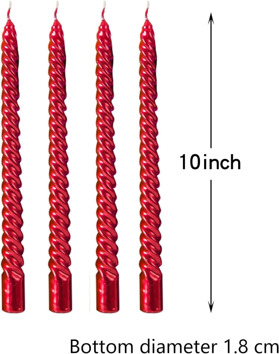 Berkebun Rde Taper Candles 10 inch-Set of 4 Tapered Candles, Dripless and Smokeless,Long Candle,T... | Amazon (US)