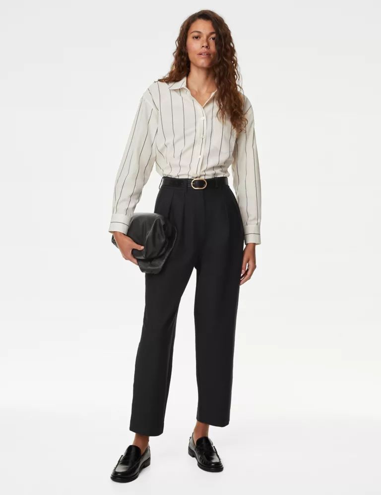 Jersey Tapered Ankle Grazer Trousers | Marks & Spencer (UK)