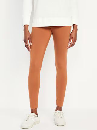 High Waisted Jersey Ankle Leggings For Women | Old Navy (US)