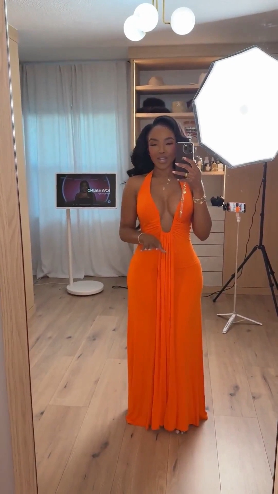 Scroll to shop this bold orange halter maxi dress that instantly makes a statement. The plunging neckline and flowing silhouette create an effortlessly glamorous look that feels both elegant and vacation-ready while still being a piece you can wear for multiple occasions to maximize cost per wear.

Perfect for vacation dinners, summer weddings, tropical getaways, sunset cocktails, and special events.

5'4" | 138 lbs | 34D bust | 27" waist | 40" hips

#LTKvlog #LTKootd #LTKSpringSale