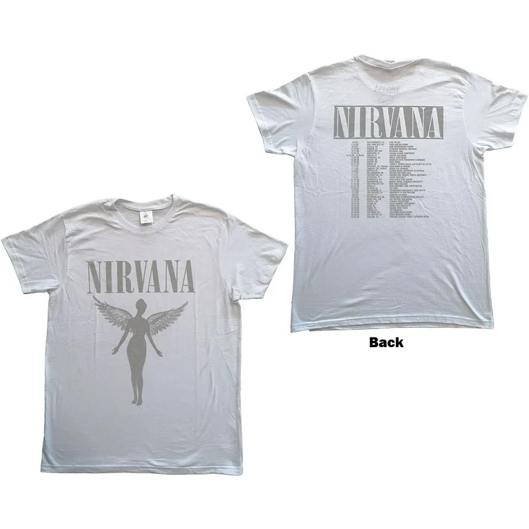 Nirvana Unisex T-Shirt In Utero Tour (Back Print) (Medium) | Walmart (US)