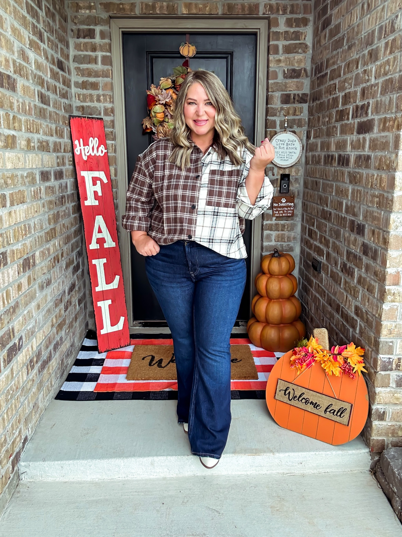 Top size 0X tts
Jeans size 16W (fit snug. Could size up) also I’m wearing the regular and need the short  length. 
Boots tts 

#LTKover40 #LTKplussize #LTKmidsize