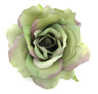 Click for more info about Full 4.5 Light Sage Green Lavender Silk Rose Brooch Pin - Etsy