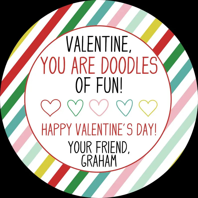 Valentine's Day Favor | Etch A Sketch Valentine | Magna Doodle Valentine | You are DOODLES of Fun... | Etsy (US)