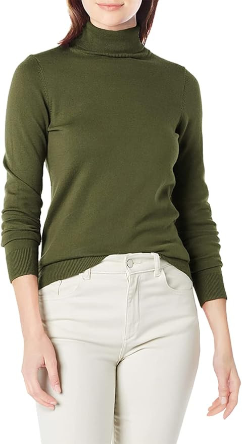 Amazon Essentials Womens Classic-Fit Lightweight Long-Sleeve Turtleneck Sweater (Available in Plu... | Amazon (US)