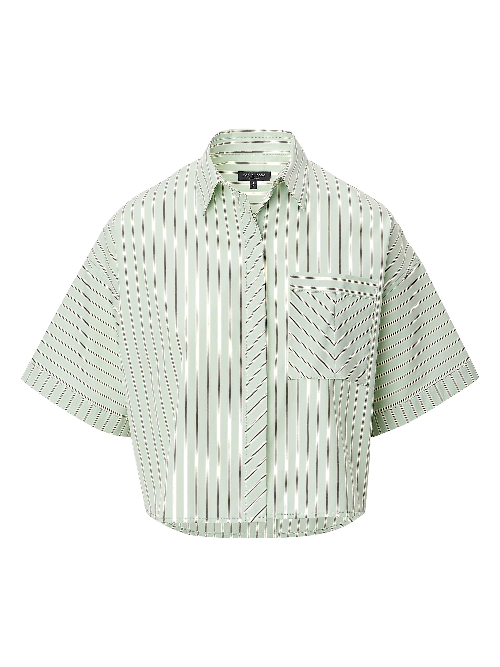 Marin Striped Short-Sleeve Button-Front Shirt | Saks Fifth Avenue