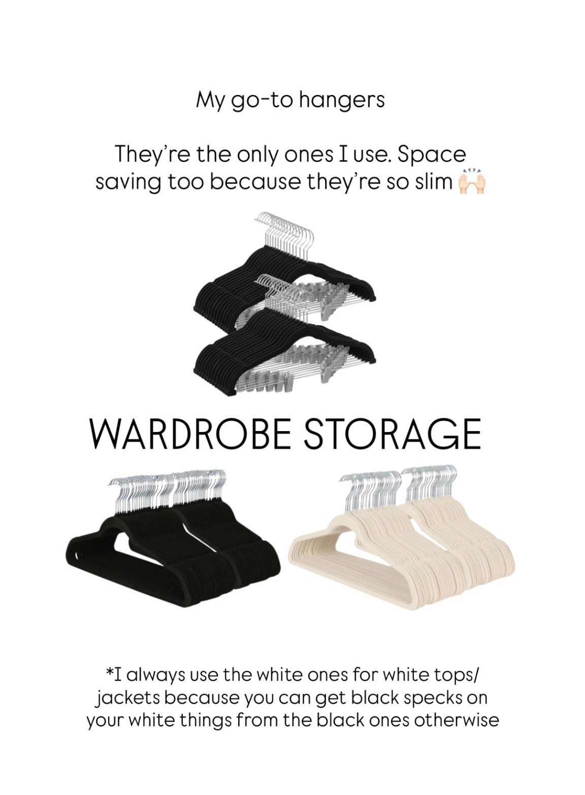 The best hangers to keep your clothes tidy, especially if you’re short on space and have a lot of clothes! They’re slimline so they take up much less room than other hangers. 

Ad aff link

#LTKWorkwear #LTKHome #LTKootd