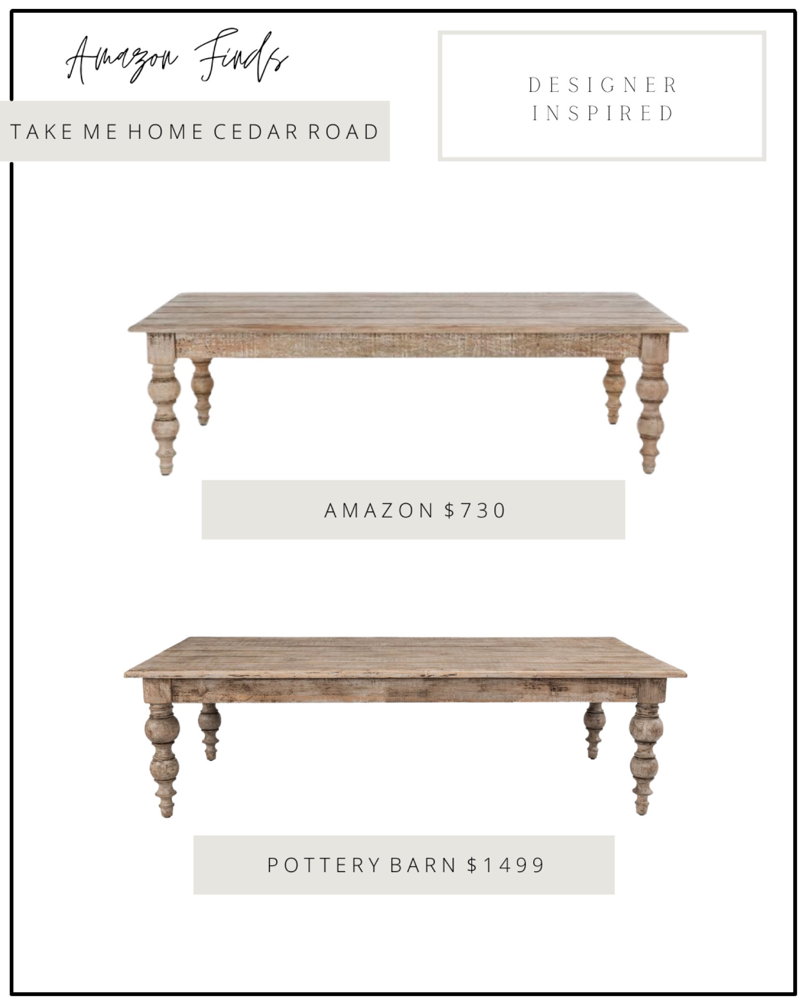 AMAZON DESIGNER DUPE
SPLURGE OR SAVE

this coffee table find on Amazon is almost identical to the Pottery Barn one and half the price! 

Coffee table, pottery barn dupe, designer dupe, vintage coffee table, living room table, living room, amazon, amazon home, amazon finds 

#LTKhome