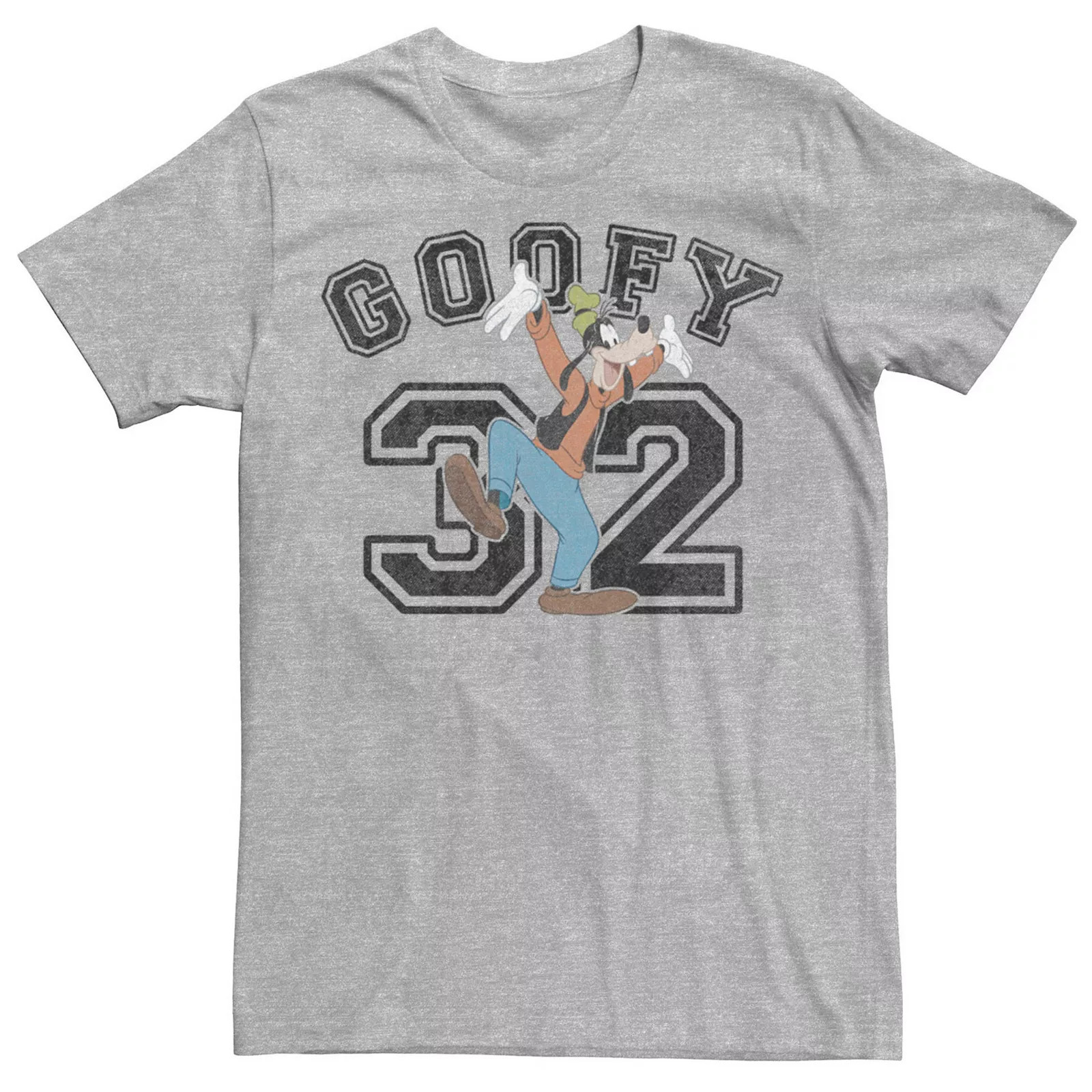 Disney's Goofy Varsity Text #32 Portrait Men's Tee, Size: Medium, Athletic Grey | Kohl's
