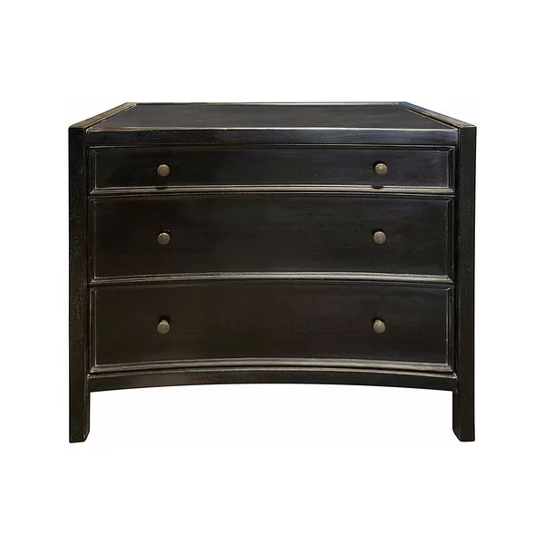 Hampton 30'' Tall 3 - Drawer Solid Wood Bachelor's Chest | Wayfair North America