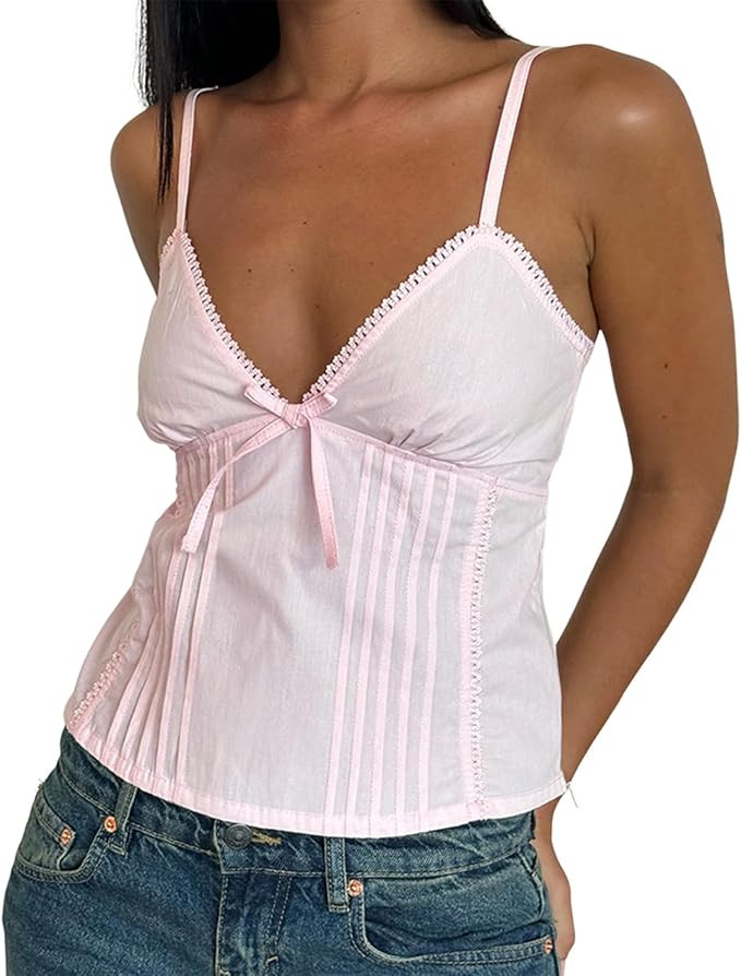 Women's Camisole Tank Tops Spaghetti Strap Cami Summer Sleeveless Going Out Top | Amazon (US)
