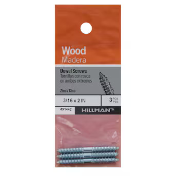 Hillman 3/16-in x 2-in Zinc-Plated Interior Dowel Screws (3-Per Box) | Lowe's