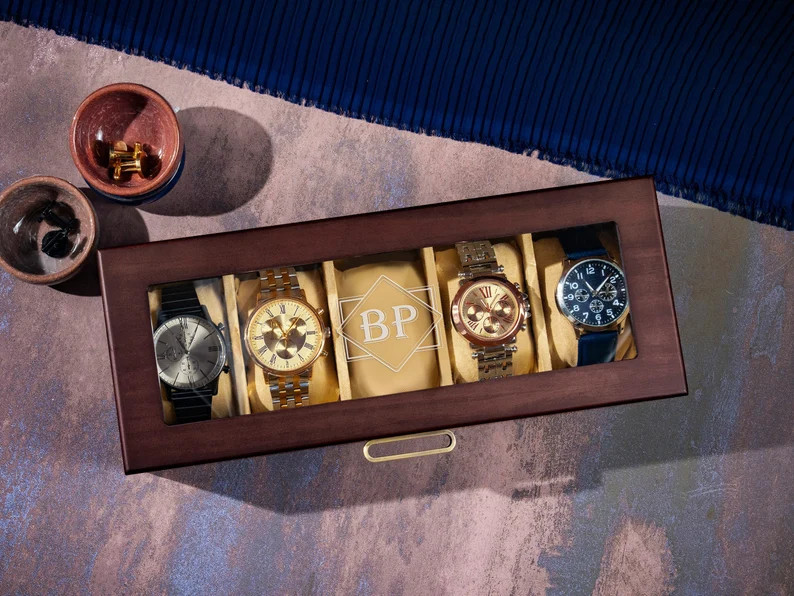 Watch Box, Personalized Gifts for Him, Watch Case for Men, Christmas Gift, Gift for Dad, Annivers... | Etsy (US)