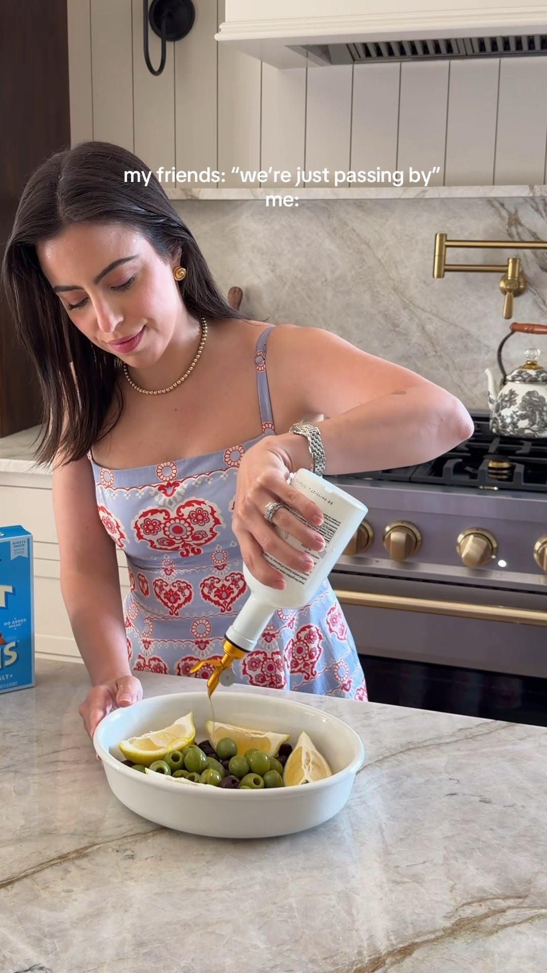 ✨ Easy appetizers for your next get together ✨

Whipped Ricotta Dip: Blend 1 cup ricotta with olive oil, salt, and pepper until smooth. Roast olives and lemon wedges with olive oil at 400°F for 20-25 min. Spoon over ricotta and top with pine nuts and fresh herbs. Serve with crackers

Hummus Flower Board: Arrange cucumber slices into a flower shape on a large plate, then spoon hummus onto each petal. Add pomegranate seeds in the center and finish with olive oil and fresh dill

Mini Goat Cheese Bites: Mix 8 oz goat cheese with 4 oz cream cheese. Roll into balls and coat with pistachios, dried cranberries, or herbs. Drizzle with hot honey and insert a cracker into each bite before serving