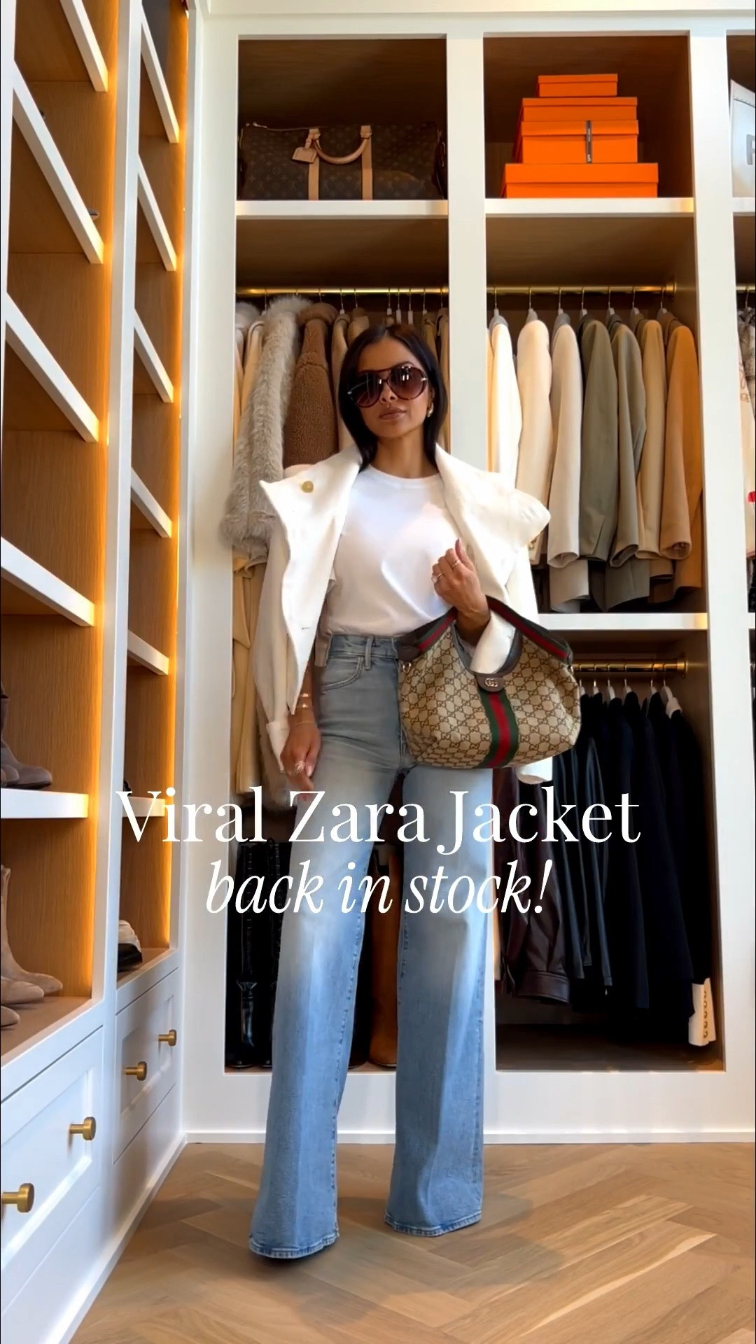 This viral zara jacket is back in stock! Styling it here with my favorite mother hustler jeans, and Aritzia white tee.

Summer outfits 2026, spring workwear, business casual outfits, wardrobe staples over 40