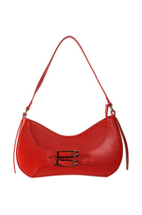 ORTIZ SHOULDER BAG IN RED PU | AKIRA