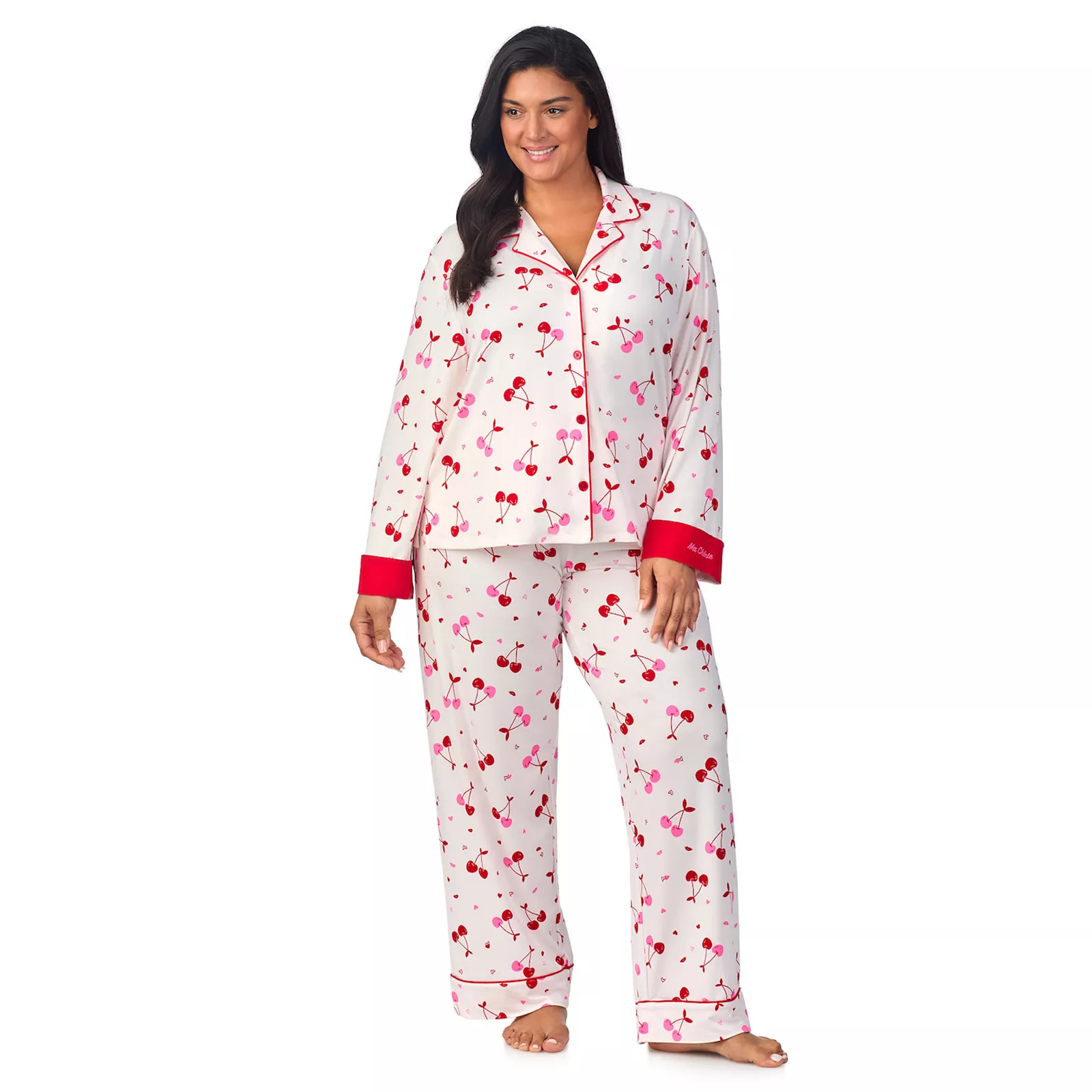 Plus Size Beauty Sleep Social Long Sleeve Pajama Shirt & Pajama Pants Sleep Set | Kohl's