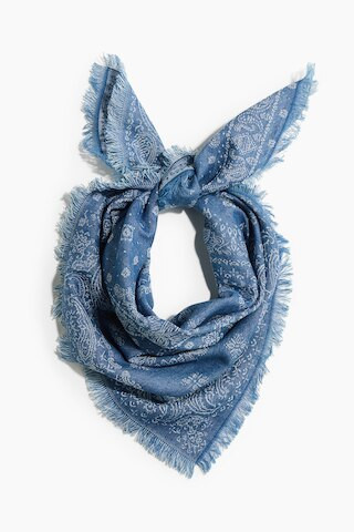 H & M - Printed Cotton Scarf - Blue | H&M (US + CA)