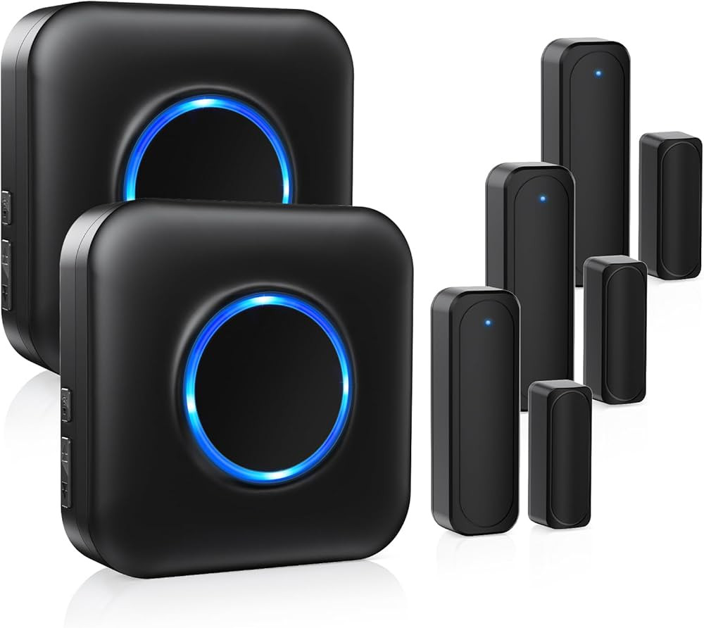 Door Chime Bistee Wireless Door Alarm Contact Sensor Door Open Bell 600 FT Range with 58 Chimes 5... | Amazon (US)