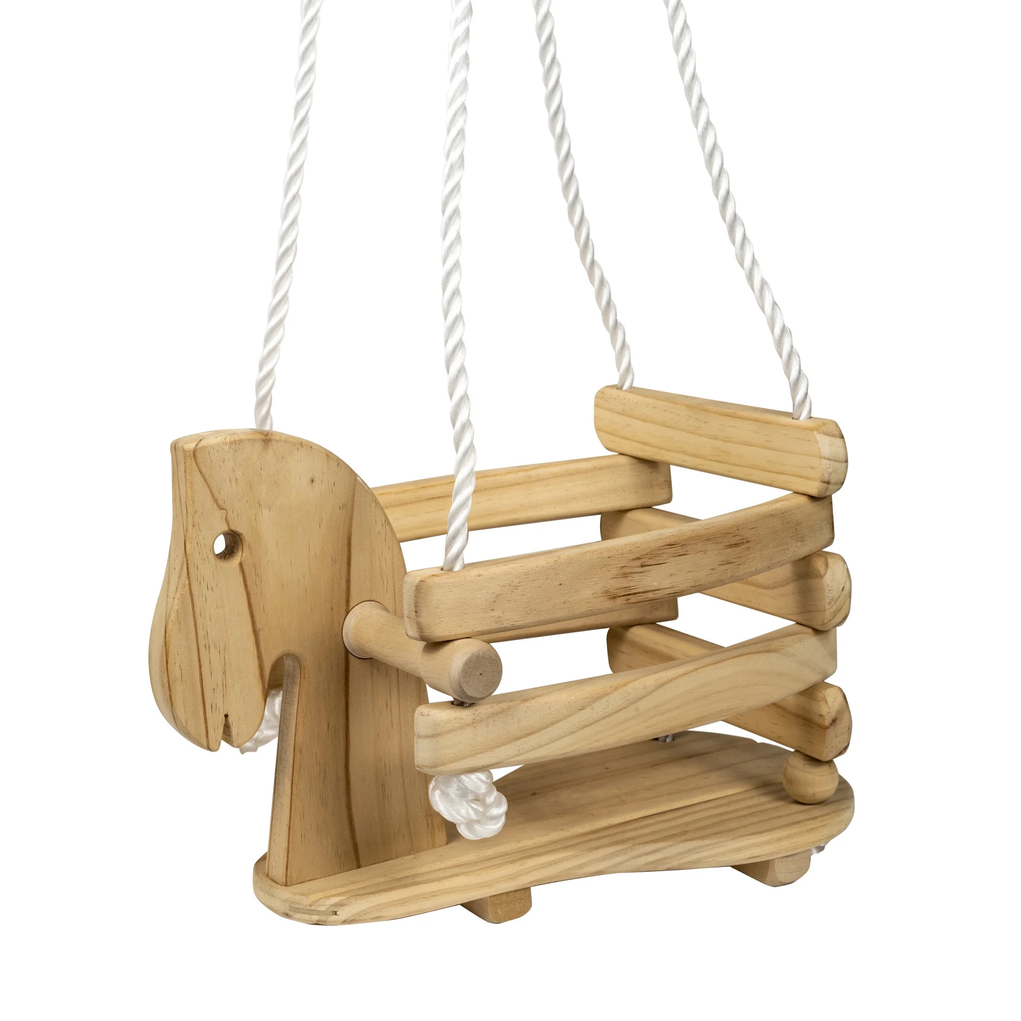 Homeware Horse Shaped Wood Infant Swing - with Rope. Ages 1 and Up – Natural Color - Walmart.co... | Walmart (US)