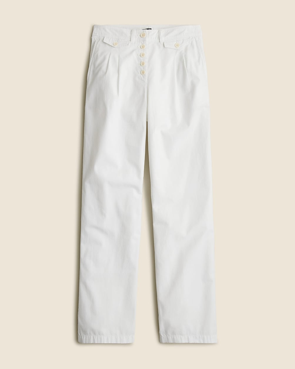 Pleated button-front pant in chino | J. Crew US