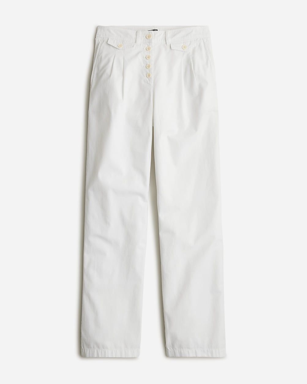 Pleated button-front pant in chino | J.Crew US