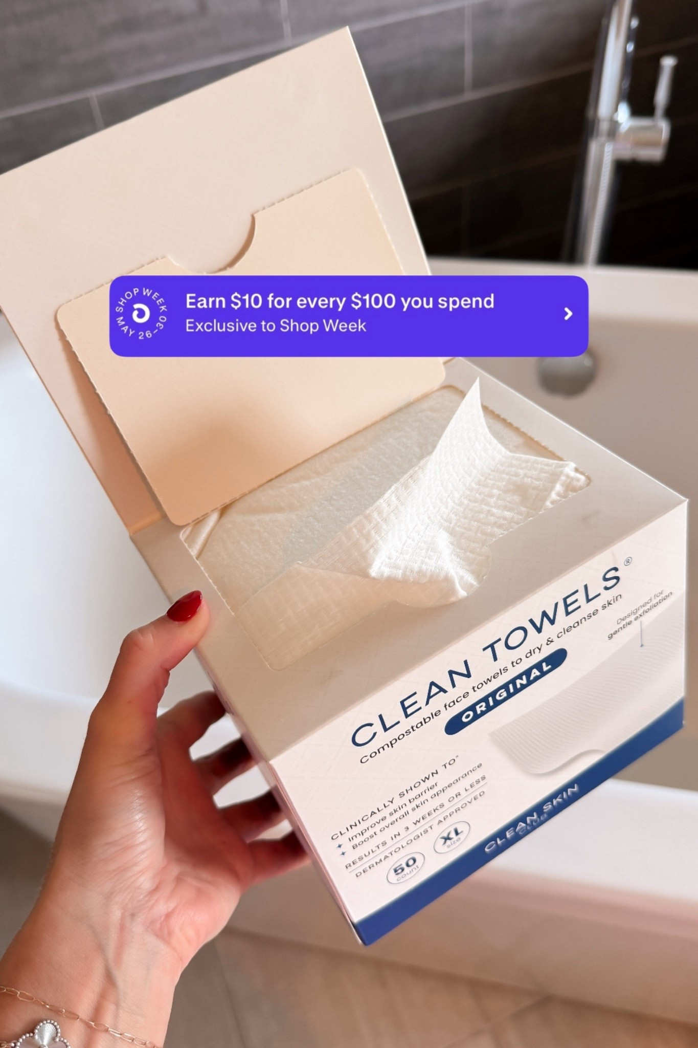 These Shop Week deals are so good!! 🙌🏼 Get $20 off when you spend $40 on my favorite towelettes + so many more awesome deals @shopapp 

 #ShopPartner

#LTKSaleAlert #LTKBeauty #LTKHome