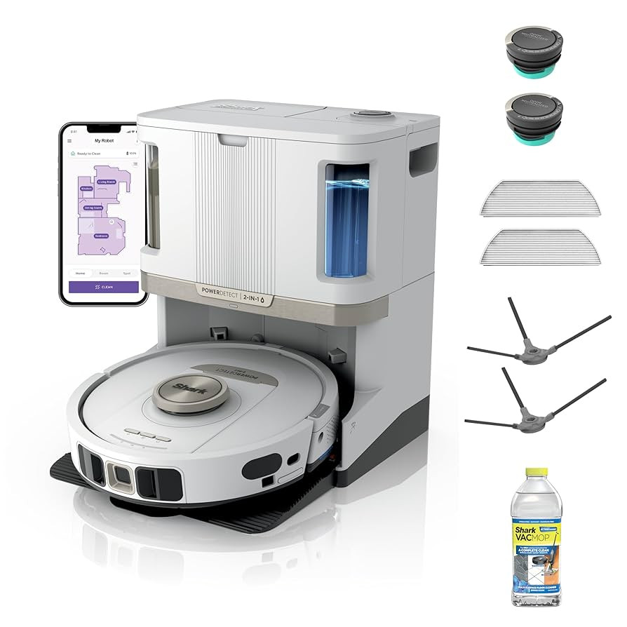 Shark Robot Vacuum & Mop Combo, PowerDetect NeverTouch Pro,Self-Emptying,Self-Refill with Self-Cl... | Amazon (US)