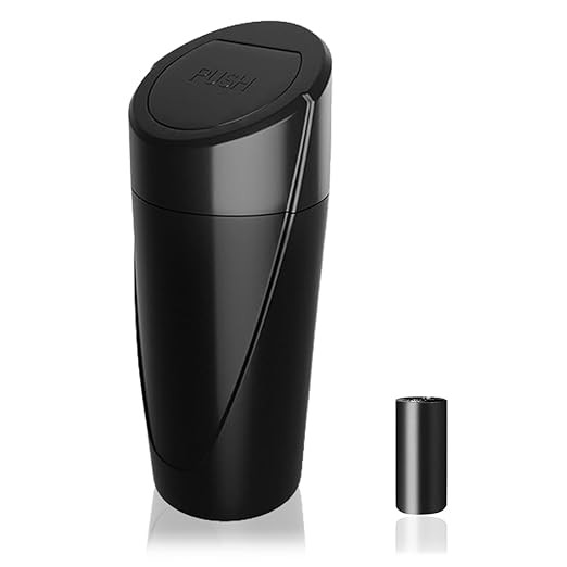 Amazon.com: SGLRT Car Trash Can Bin with Lid - Car Garbage Can Cup Holder - Black Mini Leakproof ... | Amazon (US)