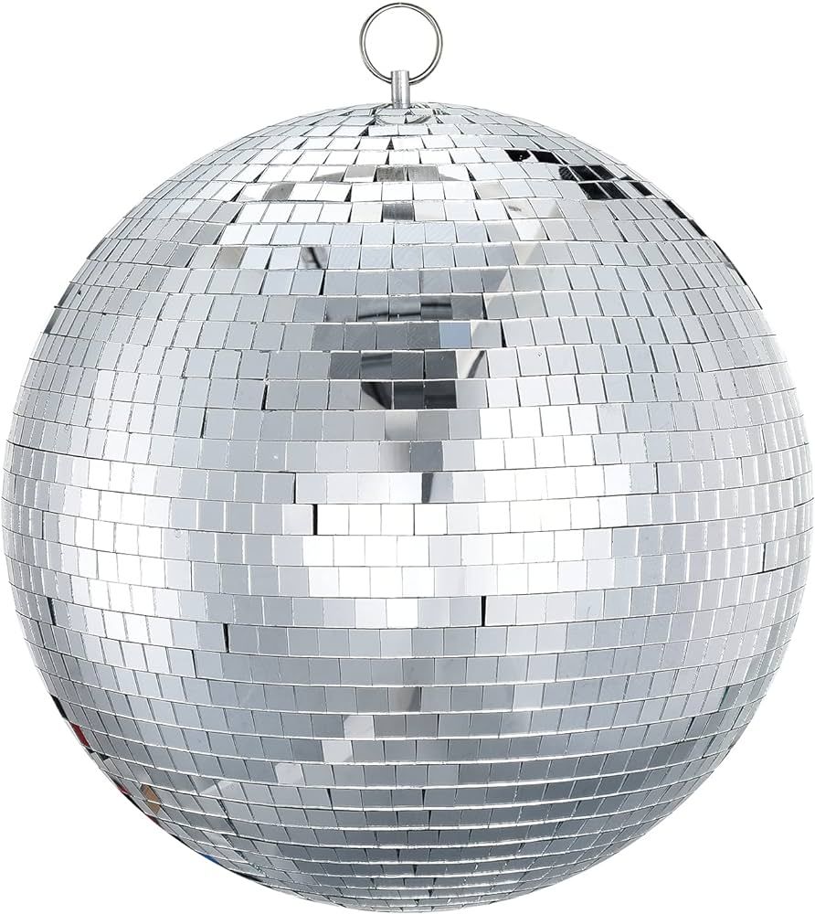 Mirror Disco Ball Sumono 12 Inch Mirror Ball Lightning Ball with Hanging Ring for DJ Club Stage B... | Amazon (US)