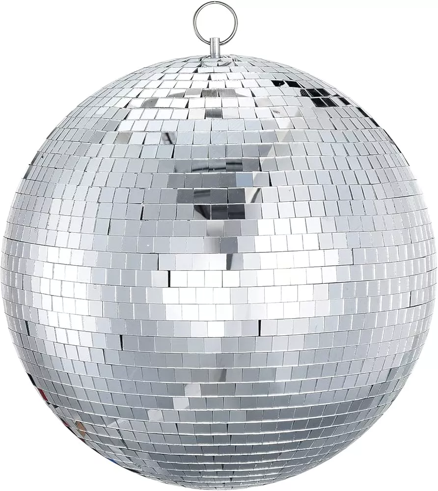 12 Pack Disco Ball Mirror Ball with Hanging Ring for Fun Retro