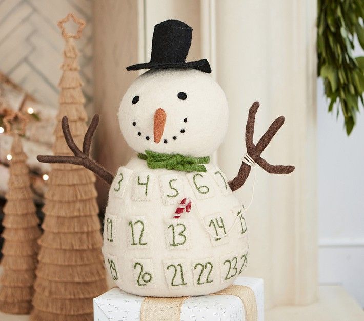 Felted 3D Snowman Advent Calendar | Pottery Barn Kids