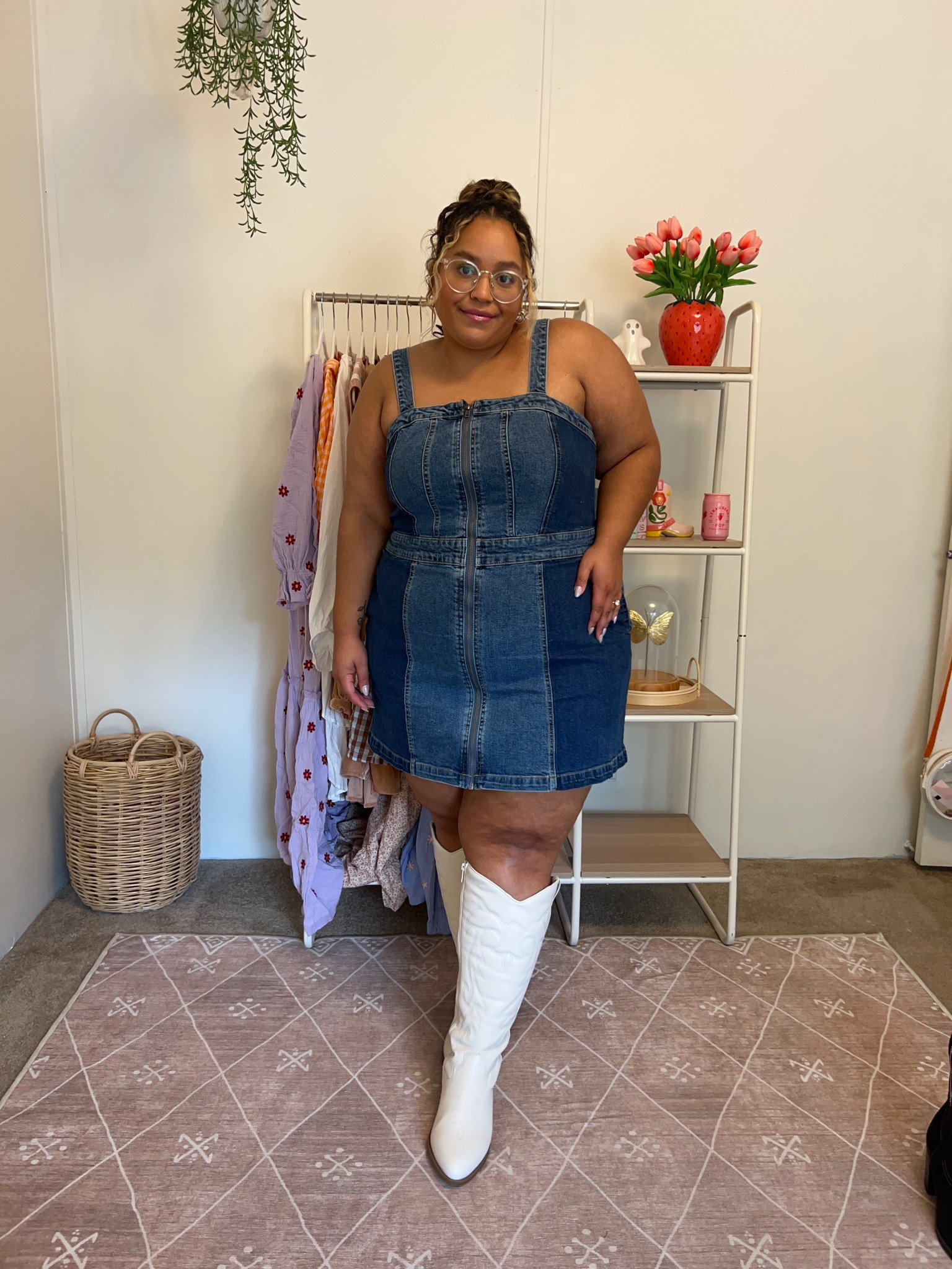 Denim dress with Wide calf boots 
cowboy boots, denim, fall dress, extra wide calf boots, wide calf boots, plus size

#LTKSeasonal #LTKsalealert #LTKstyletip