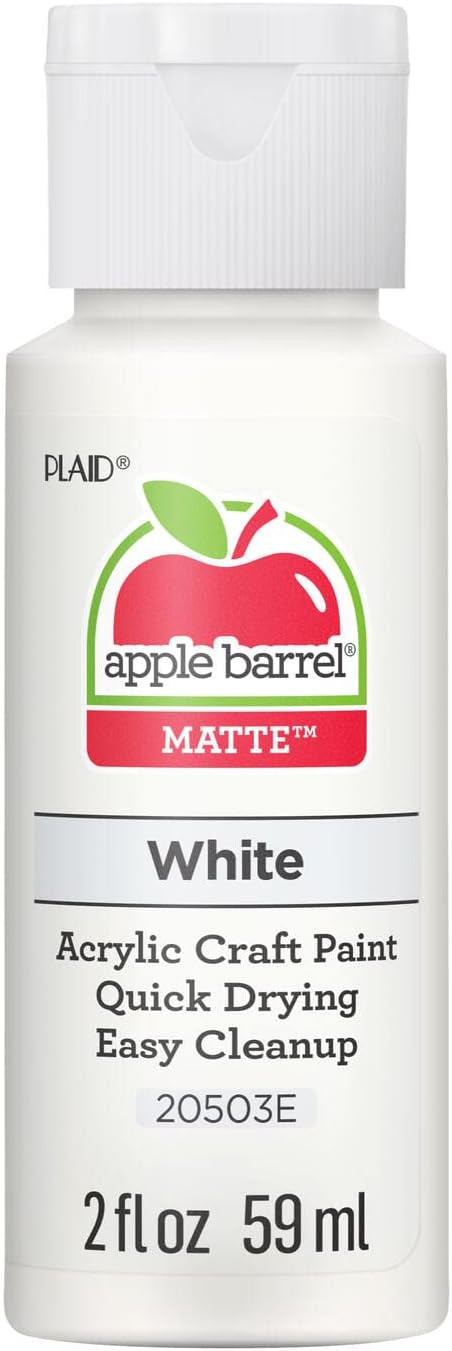 Apple Barrel Acrylic Paint in Assorted Colors (2 Ounce), 20503 White | Amazon (US)